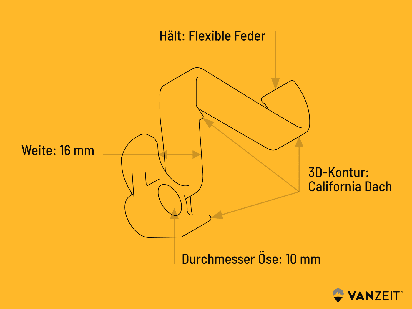 Features original Calihaken VANZEIT
