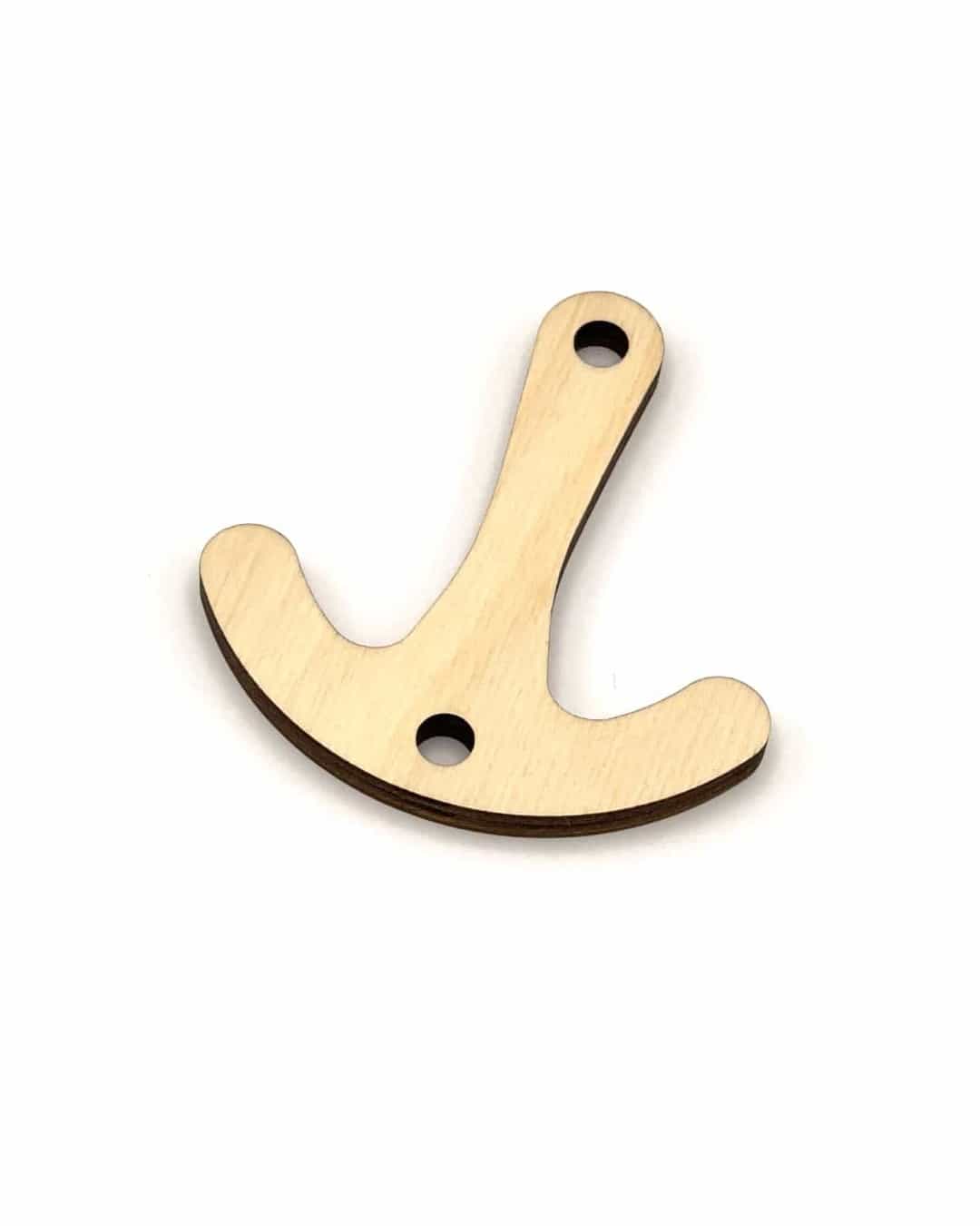 einzelner Doppelhaken für eine Hängegarderobe